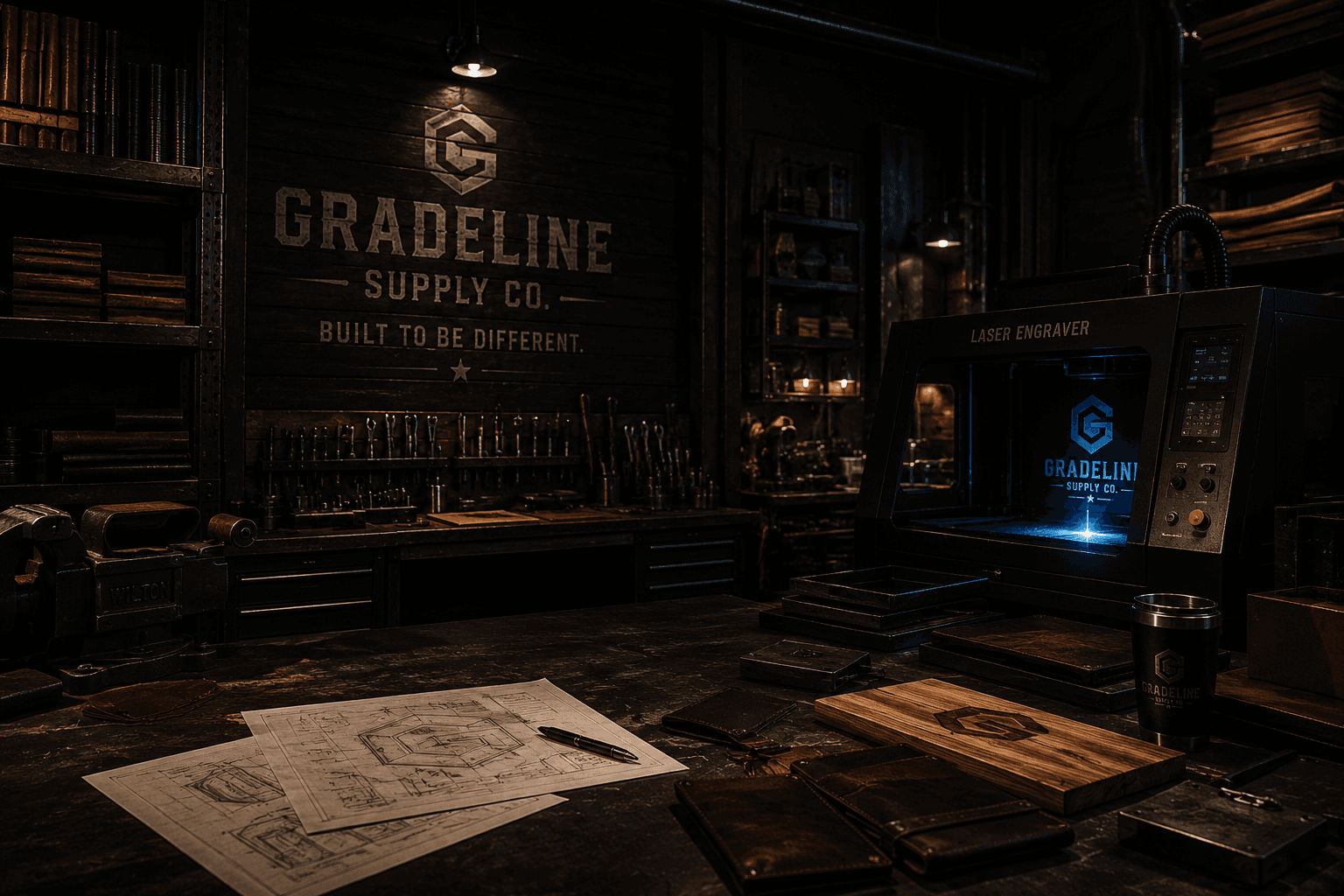 Gradeline Supply Co. workshop background