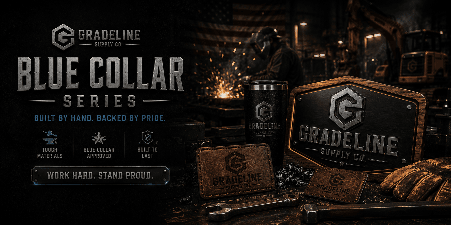 Gradeline blue-collar series banner